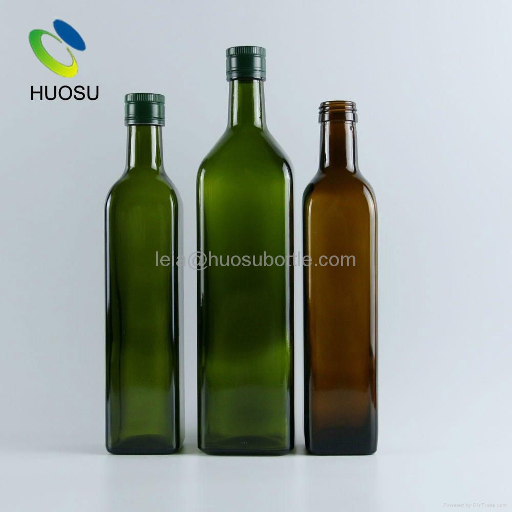 wholesale green glass olive oil bottle 5