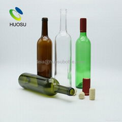 wholesale 750 ml Bordeaux glass wine bottle