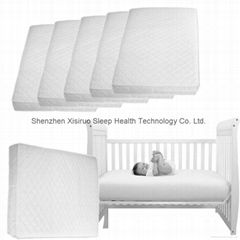 Baby Crib Memory Foam Mattress Premium Hypoallergenic Plush Bed Cover Waterproof