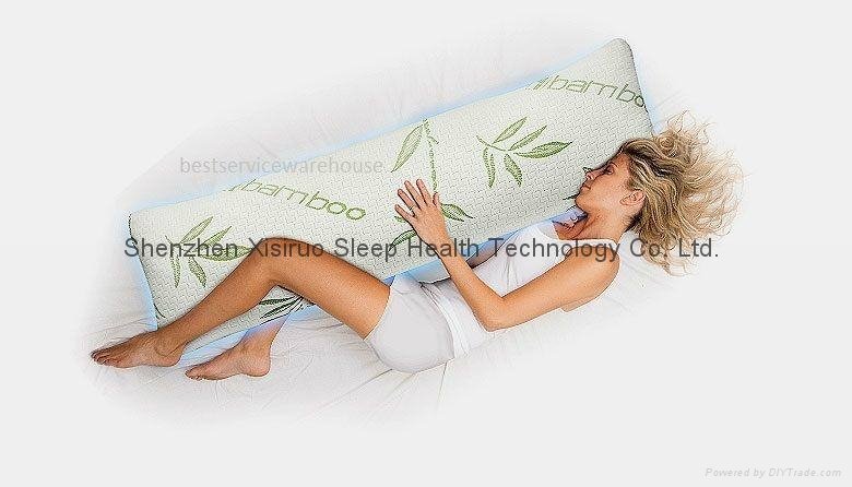 Bamboo Body Pillow Memory Foam Support Full Long Large Natural Antibacterial