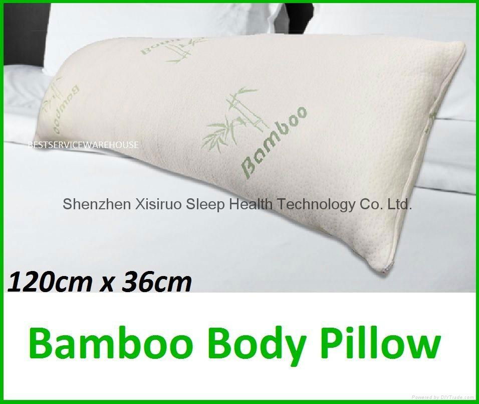 Bamboo Body Pillow Memory Foam Support Full Long Large Natural Antibacterial 2