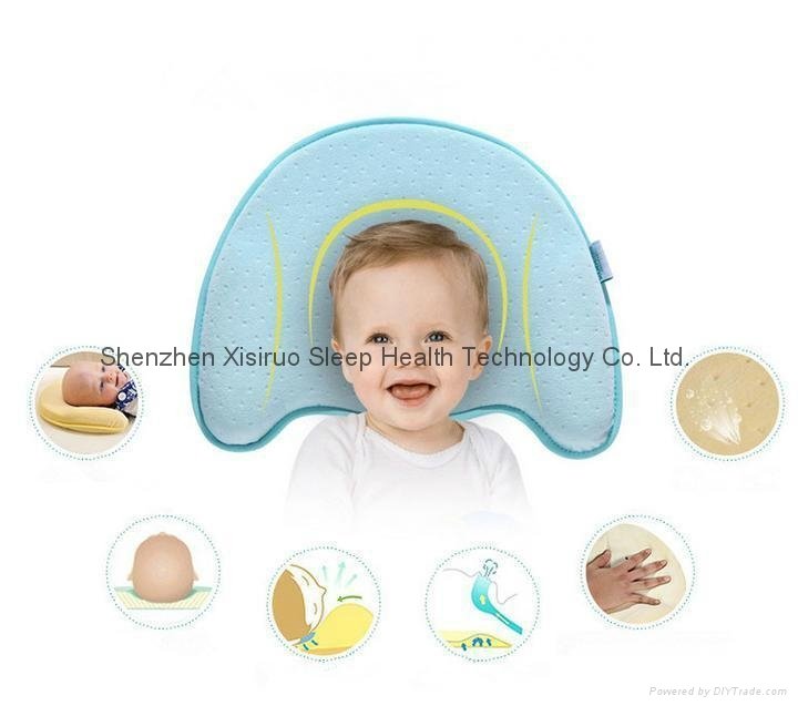 Newborn Prevent Flat Head Memory Foam Pillow Infant Baby Sleep Cushion Support  3