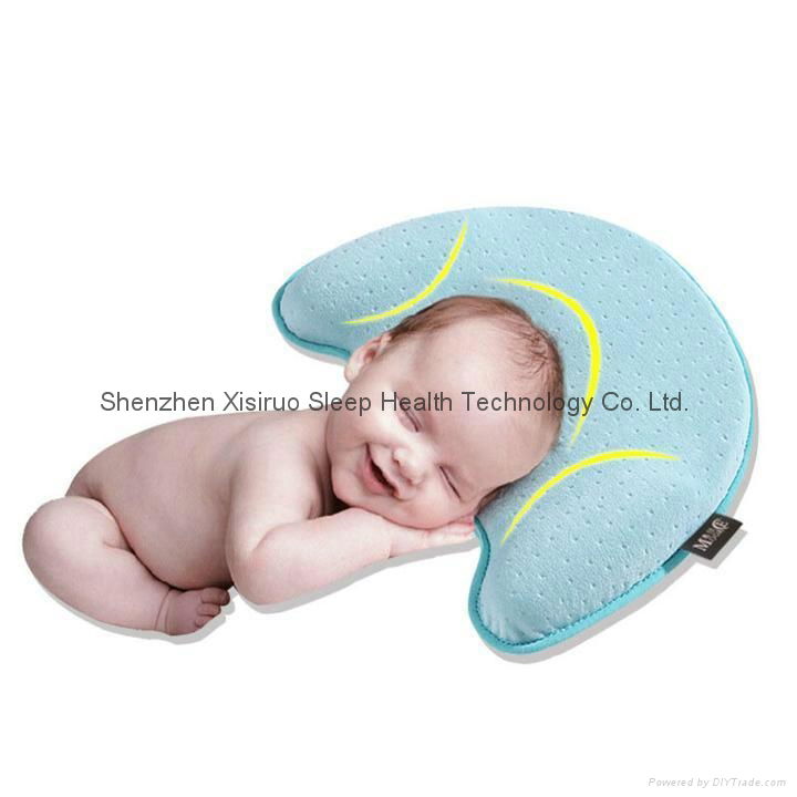 Newborn Prevent Flat Head Memory Foam Pillow Infant Baby Sleep Cushion Support  2