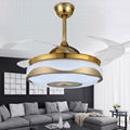 Modern retractable blade ceiling fan