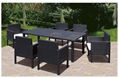 Outdoor Aluminium extension table dining chairs 2