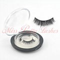 Mink eyelashes Round plastic boxes logo