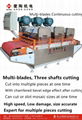 Three shafts multi-blades tile cutting