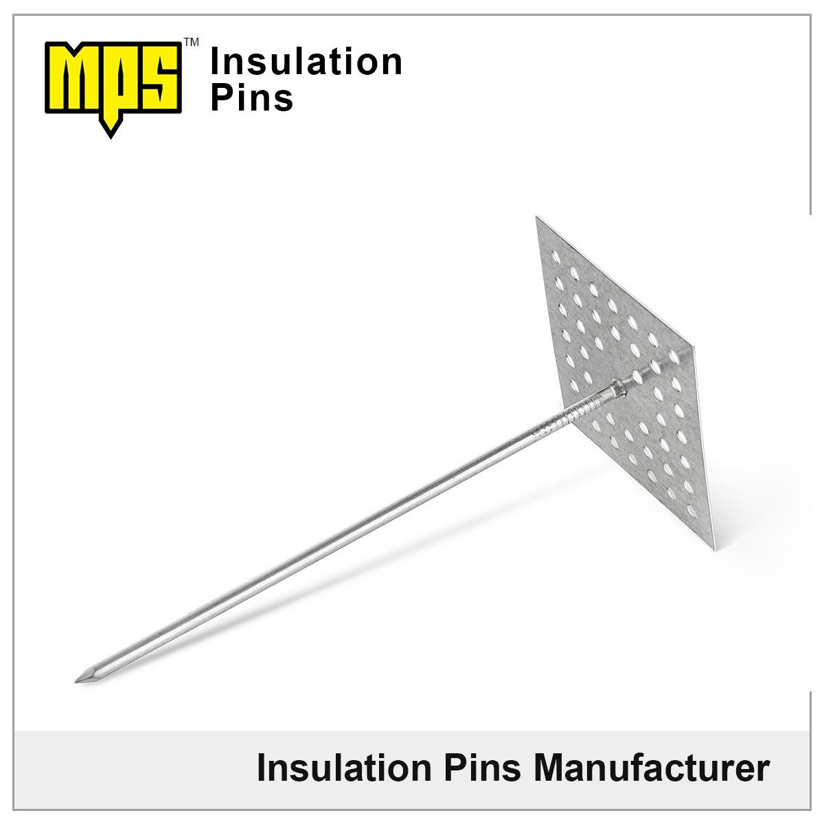 12Gauge 1-5/8" long 50*50mm perforated base insulation pins 2