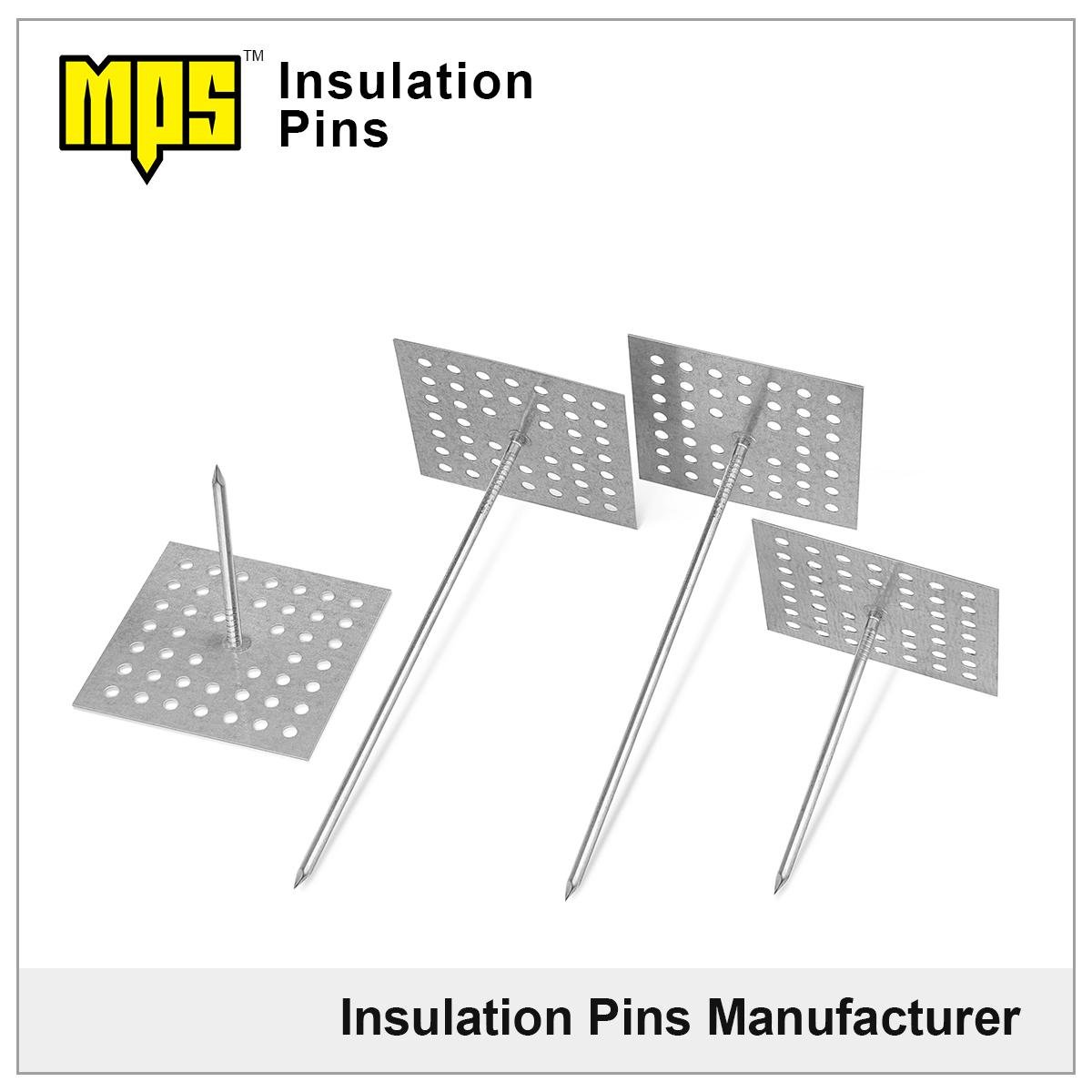 12Gauge 1-5/8" long 50*50mm perforated base insulation pins