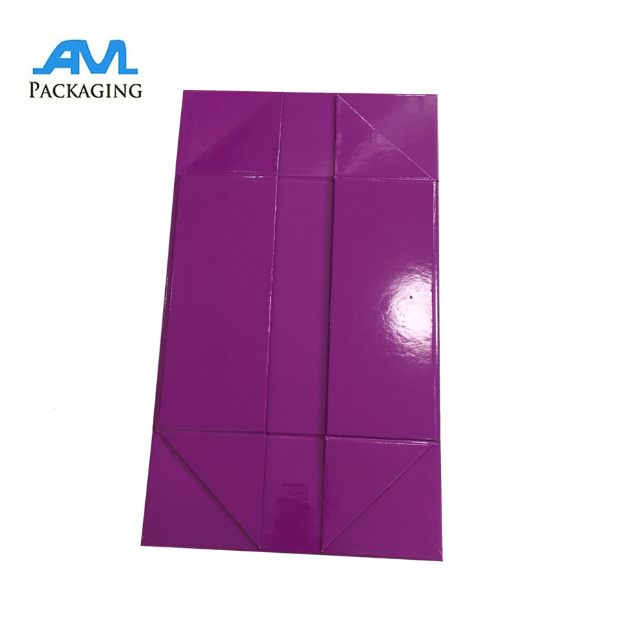 Custom Full Printed Cardboard Packaging Gold Ribbon Closure Jewelry Folding Box 3