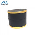 Round Black Flower Box with Gold Foil Edge 2