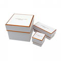 Square White Flower Box with Hot Foil Logo 1