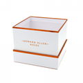 Square White Flower Box with Hot Foil Logo 2