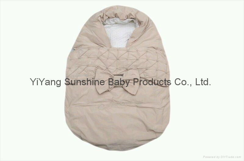 Armani Junior baby girls pink padded nest bunting sleeping bag 