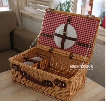 6 person picnic basket food wicker picnic basket