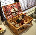 6 person picnic basket food wicker picnic basket 2