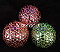 metallic flower  design  golf ball  1