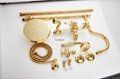 High quality new released  Golden and Jade antique shower sets for bathroom