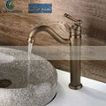 Deck Mounted Bronze Antique Basin Faucet 4