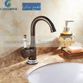 Deck Mounted Bronze Antique Basin Faucet