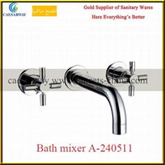 british double handle bathtub tap