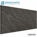 China Factory Quartz slabs white/black Calacatta series 3