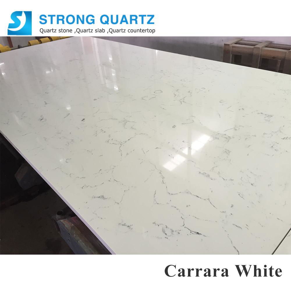 Prefab  white quartz kitchen countertop benchtop