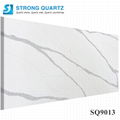 Quartz stone slabs with marble series white Calacatta  4