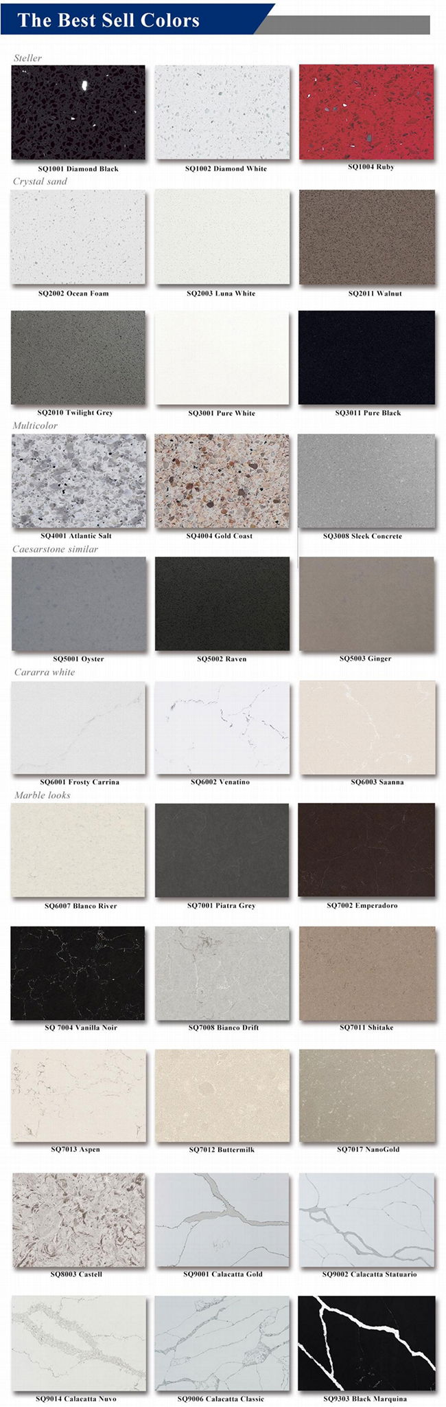 Calacatta  natural color quartz countertops table tops 5