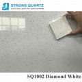 Diamond /galaxy /Stellar white Quartz Stone slab 1