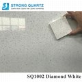 Diamond /galaxy /Stellar white Quartz Stone slab