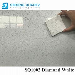 Diamond /galaxy /Stellar white Quartz Stone slab