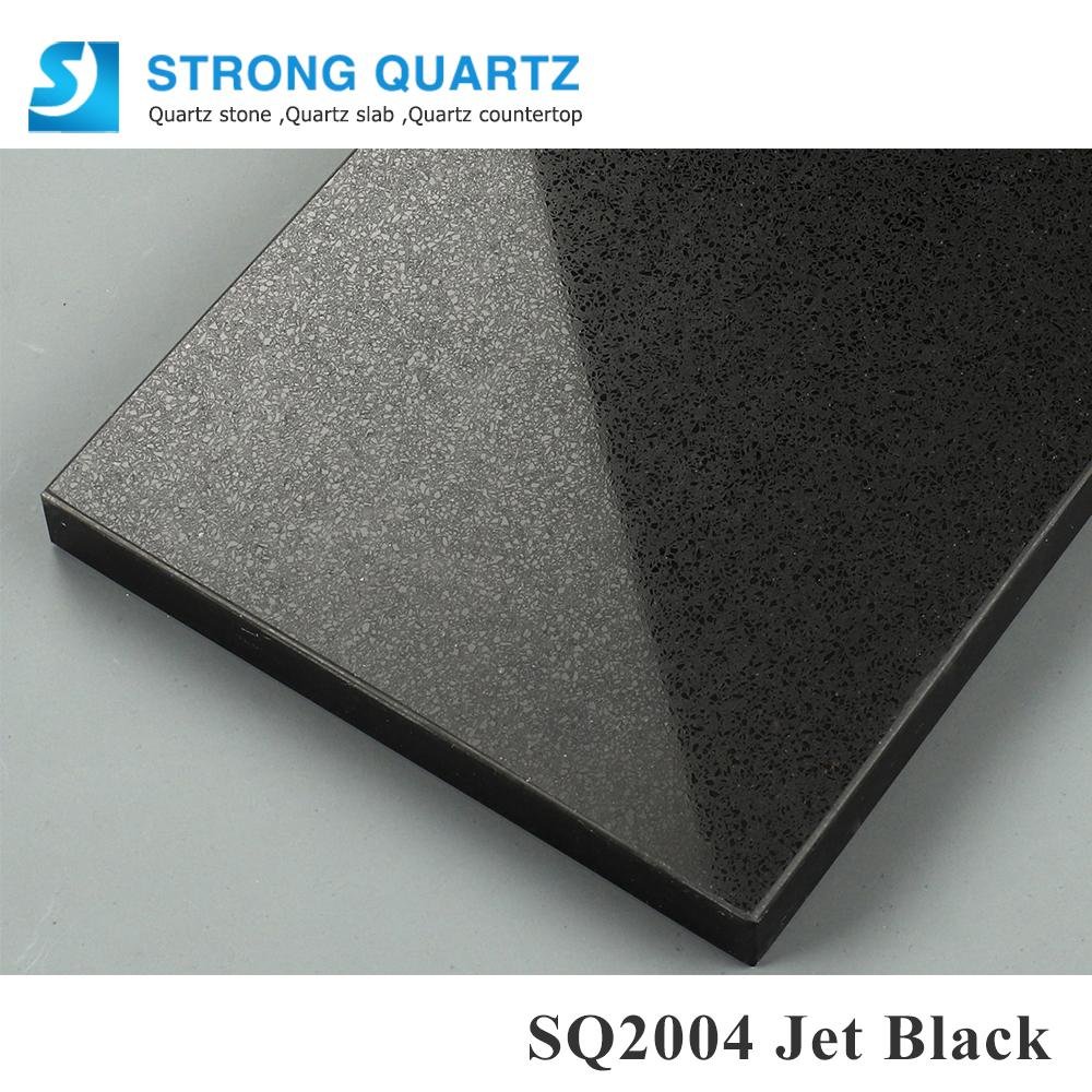 Grey artificial quartz stone slabs for kitchen vanity top 3