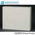 Grey artificial quartz stone slabs for kitchen vanity top 4