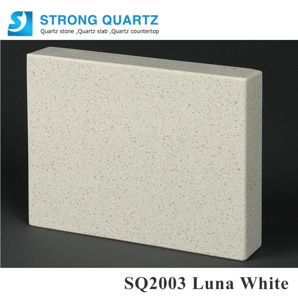 Grey artificial quartz stone slabs for kitchen vanity top 5