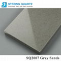 Grey artificial quartz stone slabs for