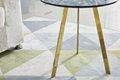 3D Marble Effect Pattern Modern Small Side Table 2