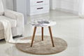 Round MDF Top Wooden Legs Corner Table 1