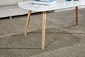 Newest Marble Effect MDF Top Beech Wood Legs Center Table 3