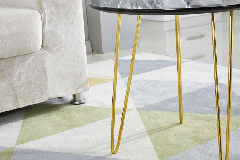 Fashion Marble Picture Top Wood Leg Side Table AKX74 MOMARBLE