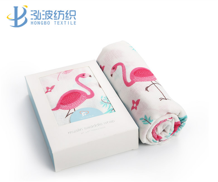 Amazon hot sales flamingo muslin baby swaddle blankets