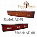 European style wooden casket