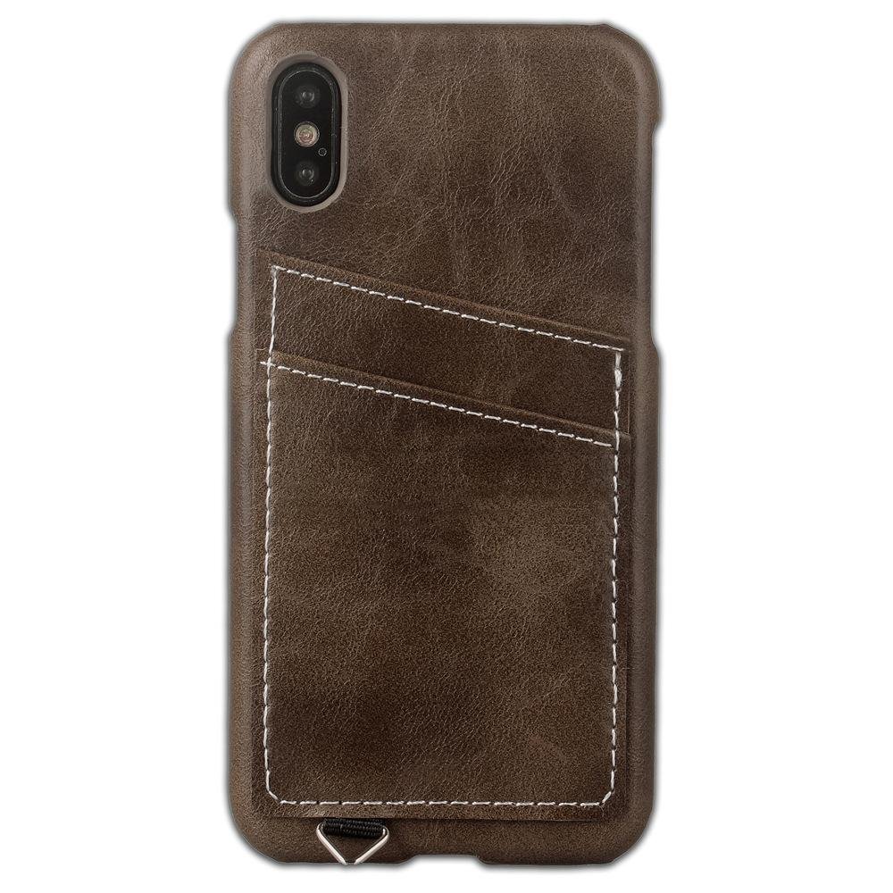 Best selling luxury card slot pu leather back phone case for iphone x   3