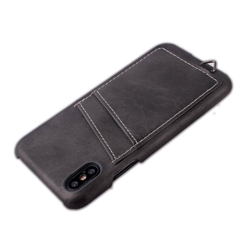 Best selling luxury card slot pu leather back phone case for iphone x   4