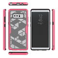 Hybrid R   ed PC TPU 2 In 1 Geometry Mobile Phone Cover For  samsung note8 s8 1