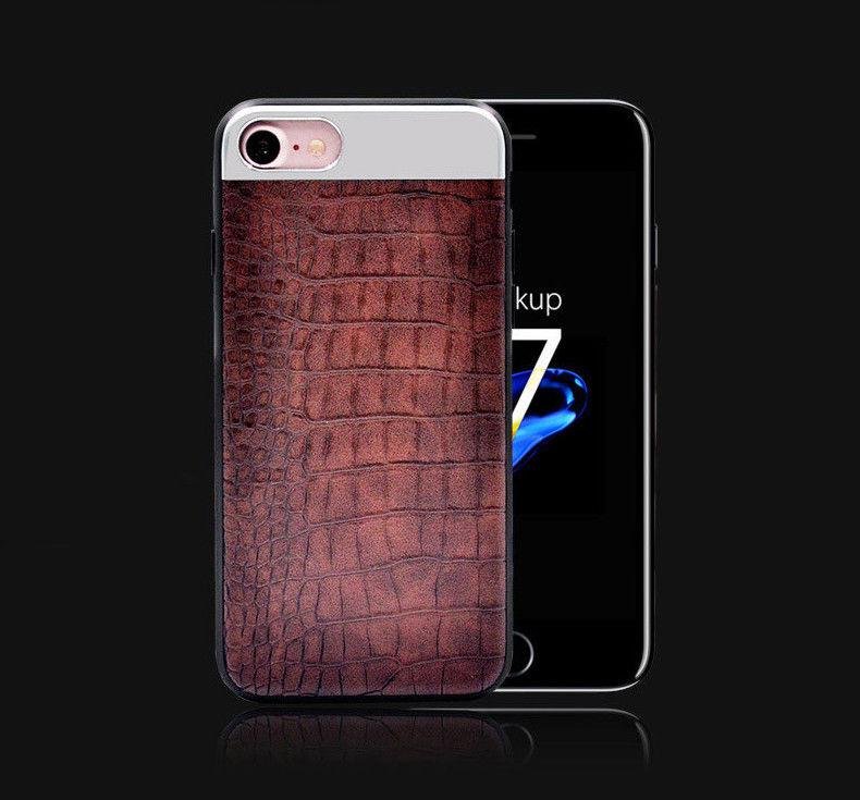 Upscale business luxury crocodile leather pattern phone case cover for iPhoneX 8 4