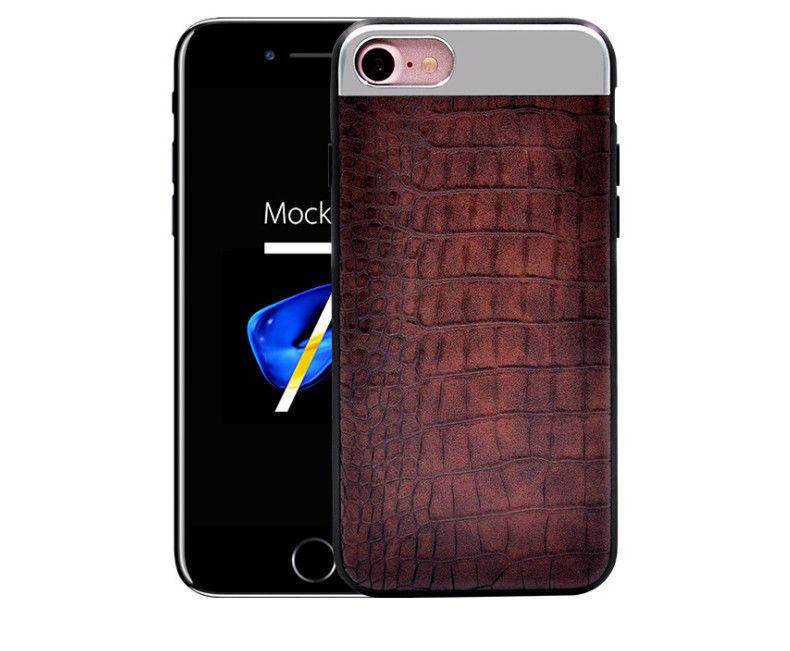 Upscale business luxury crocodile leather pattern phone case cover for iPhoneX 8 5