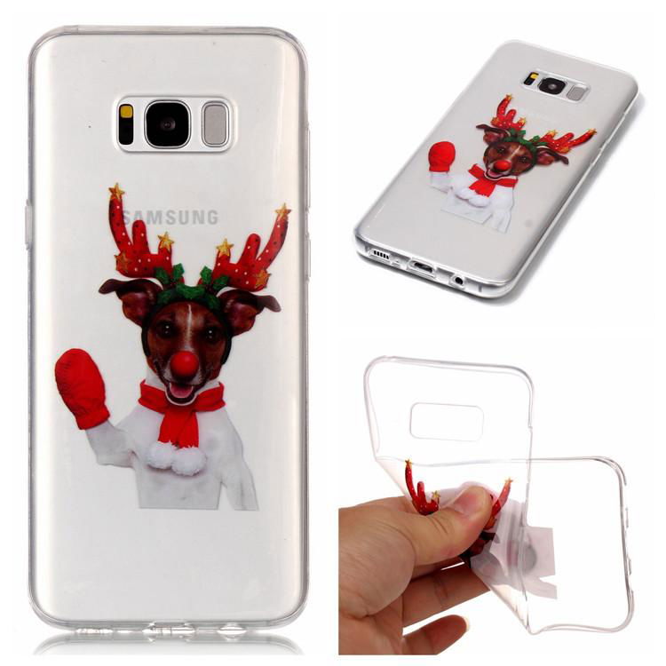 Custom Print Nature Clear TPU Christmas Designs Phone Case For Samsung Galaxy S8
