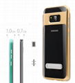 kickstand crystal transparent TPU PC hybrid phone case for samsung galaxy s8