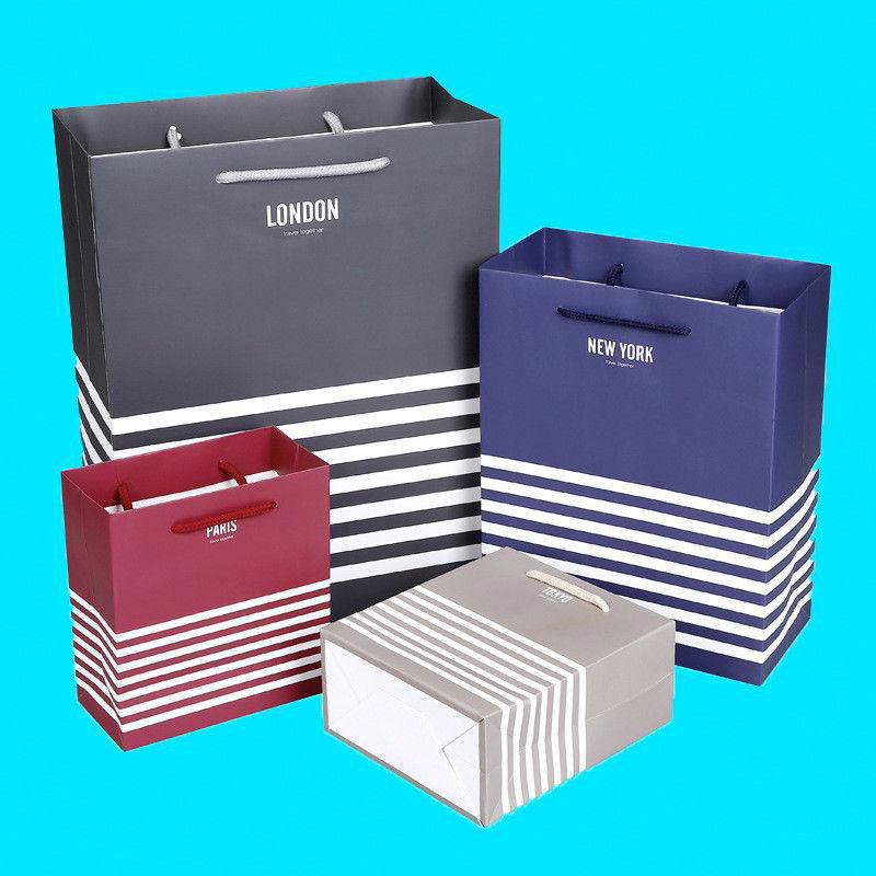 Custom environmental tote bag business gift paper bag Colorful box package 2